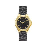 Guess Black Leather Dress Watch